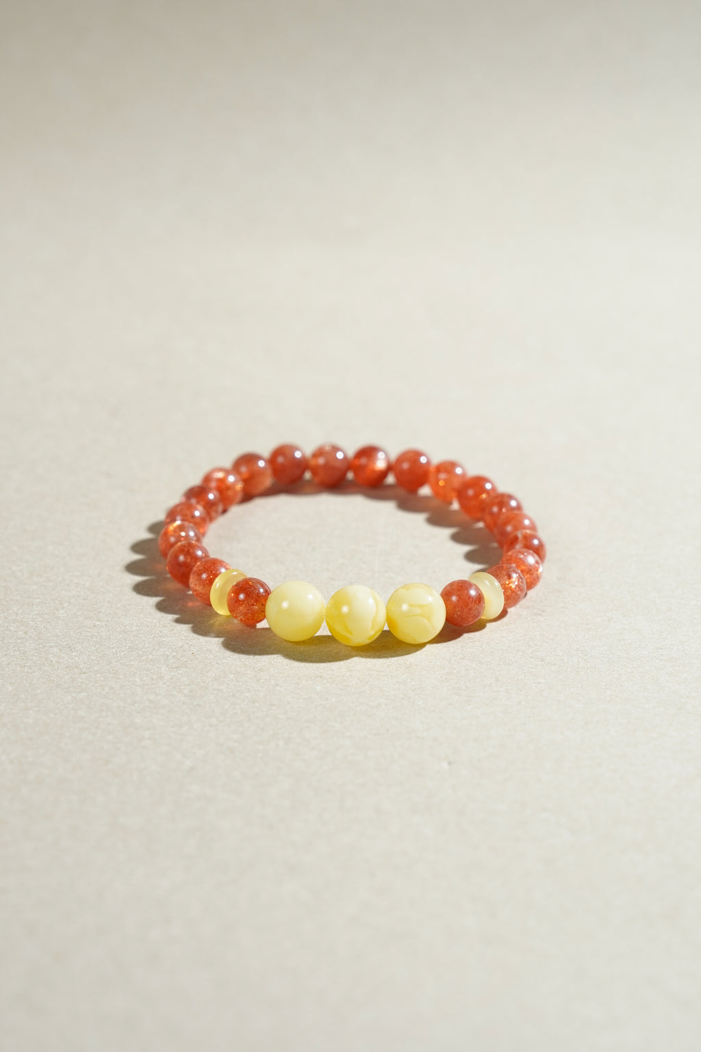 Taiora 五行 · 火生土-太陽石手串 - 五行能量珠寶