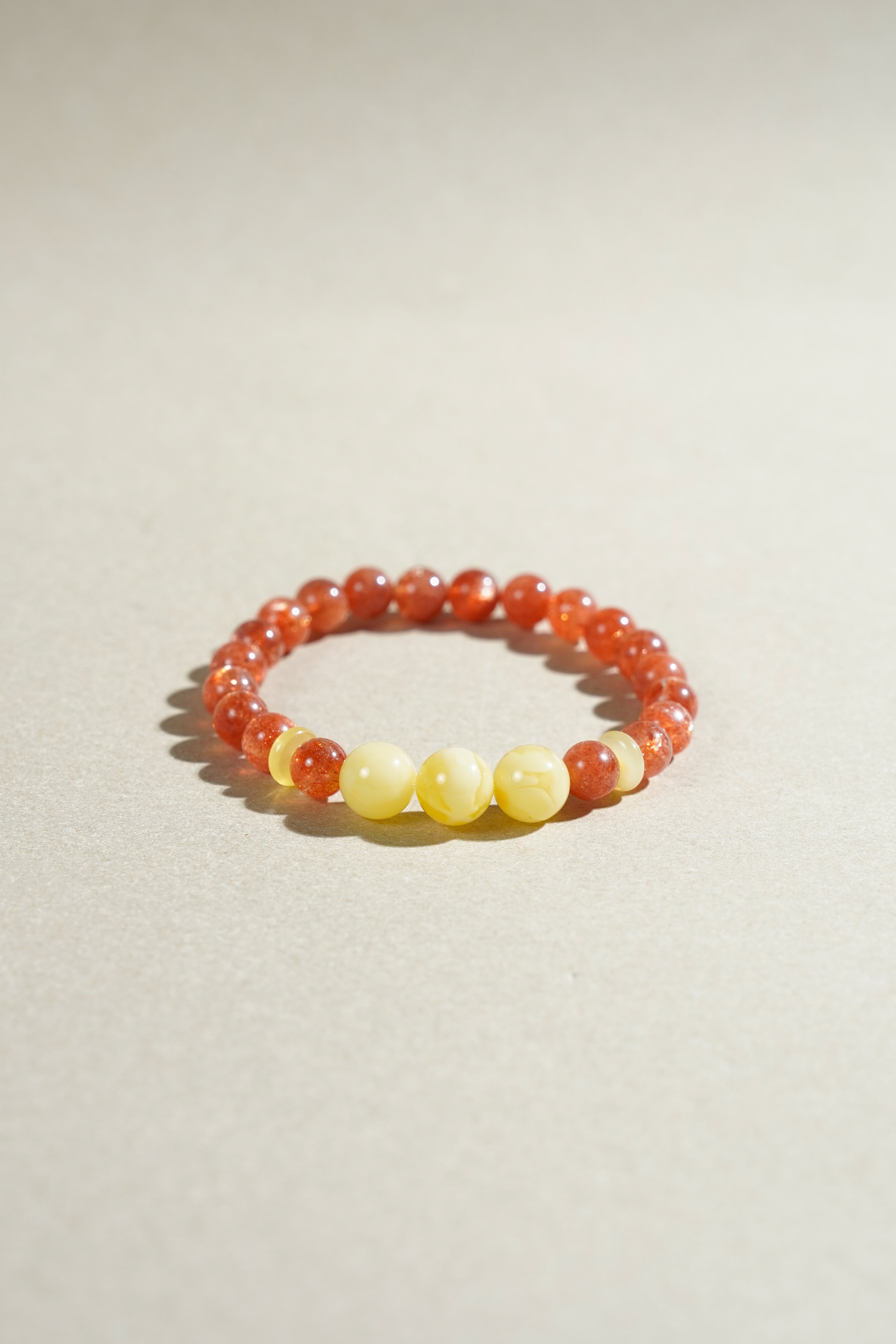 Taiora 五行 · 火生土-太陽石手串 - 五行能量珠寶