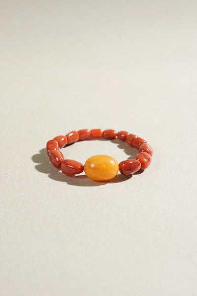 Taiora 五行 · 火生土-南紅手串 - 五行能量珠寶
